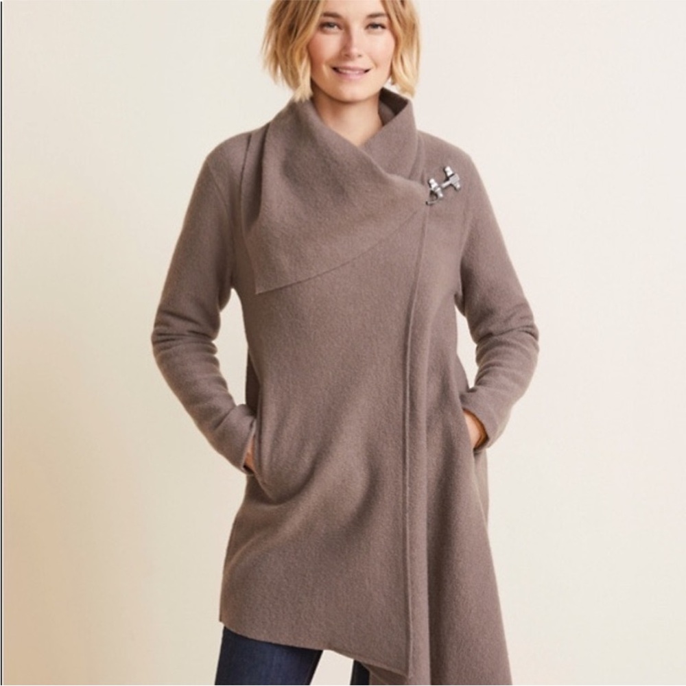 Garnet hill asymmetrical wool sweater/coat